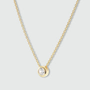 Verona Gold Vermeil & Cubic Zirconia Solitaire Necklace