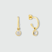 Verona Gold & Cubic Zirconia Interchangeable Drop Earrings