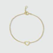 Verona Gold Vermeil Love Heart Bracelet