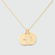 Westbourne 9ct Yellow Gold Disc Duo Necklace
