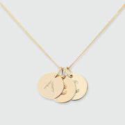 Westbourne 9ct Yellow Gold Disc Trio Necklace
