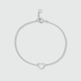 Verona Sterling Silver Love Heart Bracelet