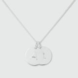 Pembroke Sterling Silver Disc Duo Necklace