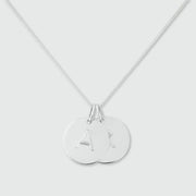 Pembroke Sterling Silver Disc Duo Necklace