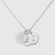 Pembroke Sterling Silver Disc Trio Necklace