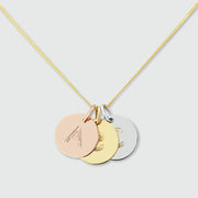Westbourne 9ct Gold Disc Trio Necklace