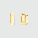 Auree x @theeditbutton Chunky Gold Rectangular Hoops
