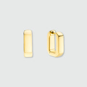 Auree x @theeditbutton Chunky Gold Rectangular Hoops