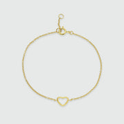 Verona Gold Vermeil Love Heart Bracelet
