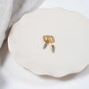 Auree x @theeditbutton Gold Interchangeable Hoop & Green Pointed Drop Earrings-Auree Jewellery