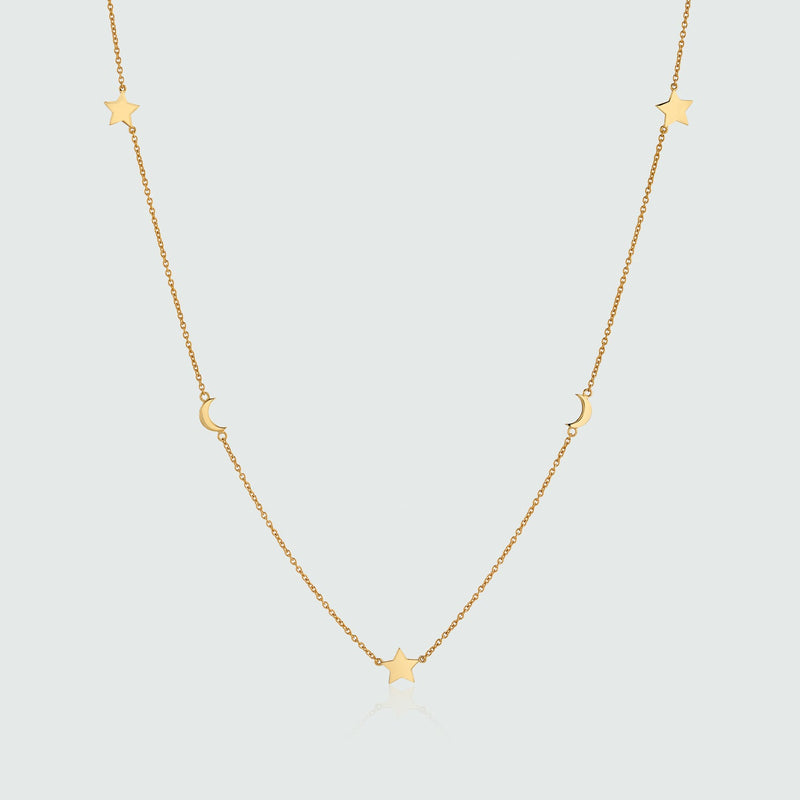 Alta Gold Vermeil Star & Moon Necklace