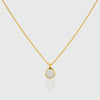 Lulea Moonstone & Gold Vermeil Pendant Necklace-Auree Jewellery