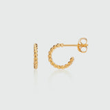 Alhambra Micro Twisted Gold Vermeil Hoop Earrings-Auree Jewellery