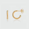 Alhambra Mini Piccolo Twisted Gold Vermeil Hoop Earrings-Auree Jewellery