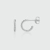 Alhambra Micro Twisted Sterling Silver Hoop Earrings-Auree Jewellery