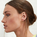 Alhambra Piccolo Twisted Gold Vermeil Hoop Earrings-Auree Jewellery