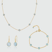 Antibes Blue Topaz & Gold Vermeil Jewellery Set-Auree Jewellery