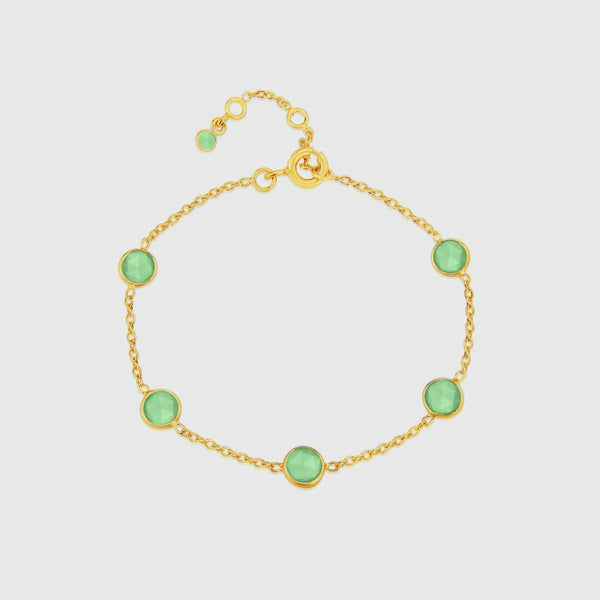 Antibes Chrysoprase & Gold Vermeil Bracelet-Auree Jewellery