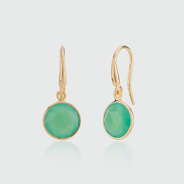 Antibes Chrysoprase & Gold Vermeil Earrings-Auree Jewellery