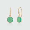 Antibes Chrysoprase & Gold Vermeil Earrings-Auree Jewellery