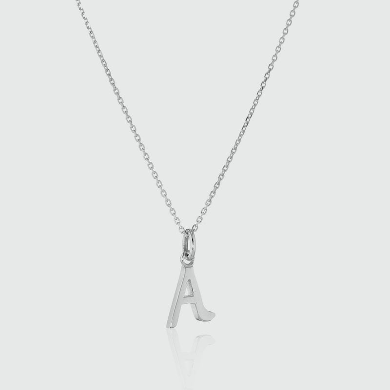 Audley Sterling Silver Alphabet Pendant (no chain)-Auree Jewellery