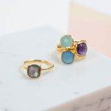 Mondello Labradorite Gold Vermeil Ring-Auree Jewellery