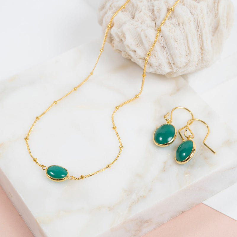 Pollara Chrysoprase & Gold Vermeil Beaded Bracelet-Auree Jewellery