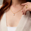 Lulea Moonstone & Gold Vermeil Pendant Necklace-Auree Jewellery