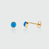 Aurora Turquoise & Gold Vermeil Stud Earrings