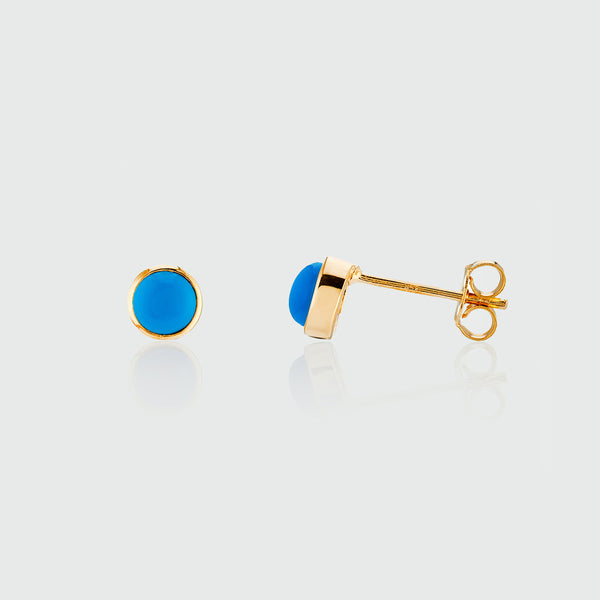 Aurora Turquoise & Gold Vermeil Stud Earrings