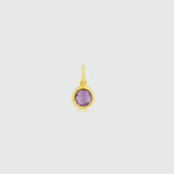 Bali 9ct Gold & Amethyst February Birthstone Pendant-Auree Jewellery