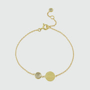 Bali 9ct Gold White Topaz April Birthstone Bracelet-Auree Jewellery