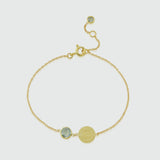 Bali 9ct Gold Blue Topaz March Birthstone Bracelet-Auree Jewellery