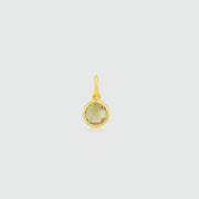 Bali 9ct Gold & White Topaz April Birthstone Pendant-Auree Jewellery