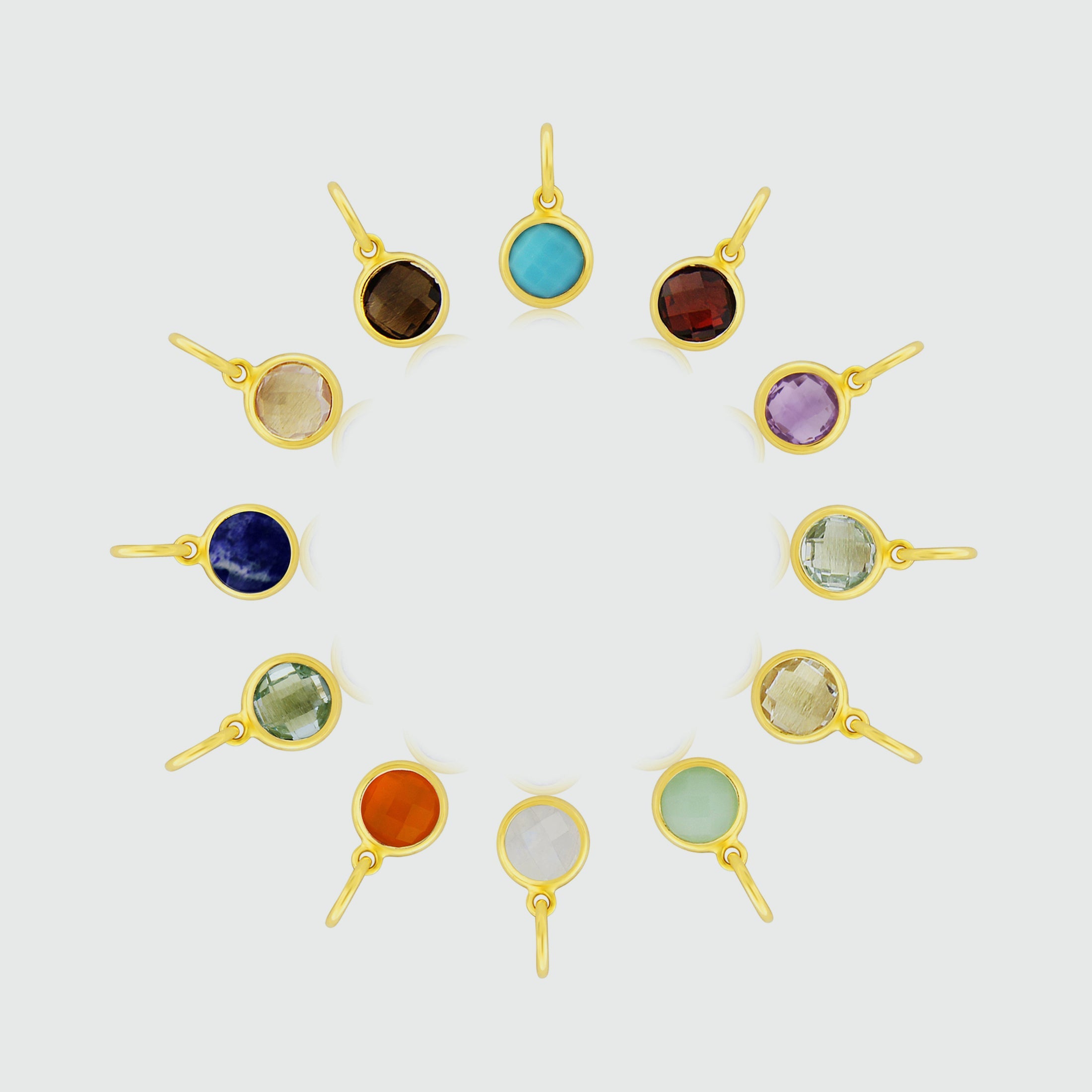 Solid 9ct Gold and Gemstone Birthstone Pendants | Auree Jewellery