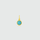 Bali 9ct Gold & Turquoise December Birthstone Pendant-Auree Jewellery