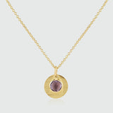 Bali  9ct Gold Amethyst February Birthstone Necklace-Auree Jewellery