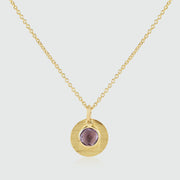 Bali  9ct Gold Amethyst February Birthstone Necklace-Auree Jewellery