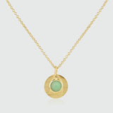 Bali 9ct Gold Chrysoprase May Birthstone Necklace-Auree Jewellery