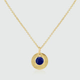 Bali 9ct Gold Lapis Lazuli September Birthstone Necklace