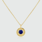 Bali 9ct Gold Lapis Lazuli September Birthstone Necklace-Auree Jewellery