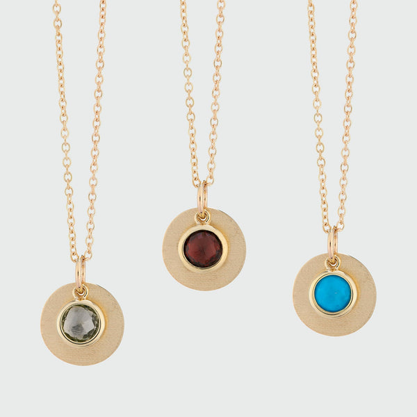 Bali 9ct Gold Birthstone Necklace-Auree Jewellery