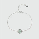 Barcelona Silver August Green Amethyst Birthstone Bracelet-Auree Jewellery