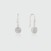 Barcelona Silver August Green Amethyst Birthstone Hook Earrings-Auree Jewellery