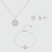 Barcelona June Birthstone Moonstone & Silver Jewellery Set-Auree Jewellery