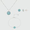Barcelona March Birthstone Blue Topaz & Silver Jewellery Set-Auree Jewellery