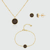 Barcelona November Birthstone Smokey Quartz & Gold Vermeil Jewellery Set-Auree Jewellery
