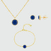 Barcelona September Birthstone Lapis Lazuli & Gold Vermeil Jewellery Set-Auree Jewellery