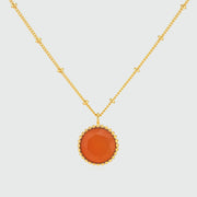 Barcelona July Carnelian Birthstone Necklace-Auree Jewellery