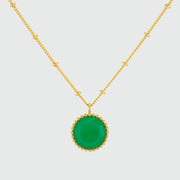 Barcelona May Chrysoprase Birthstone Necklace-Auree Jewellery